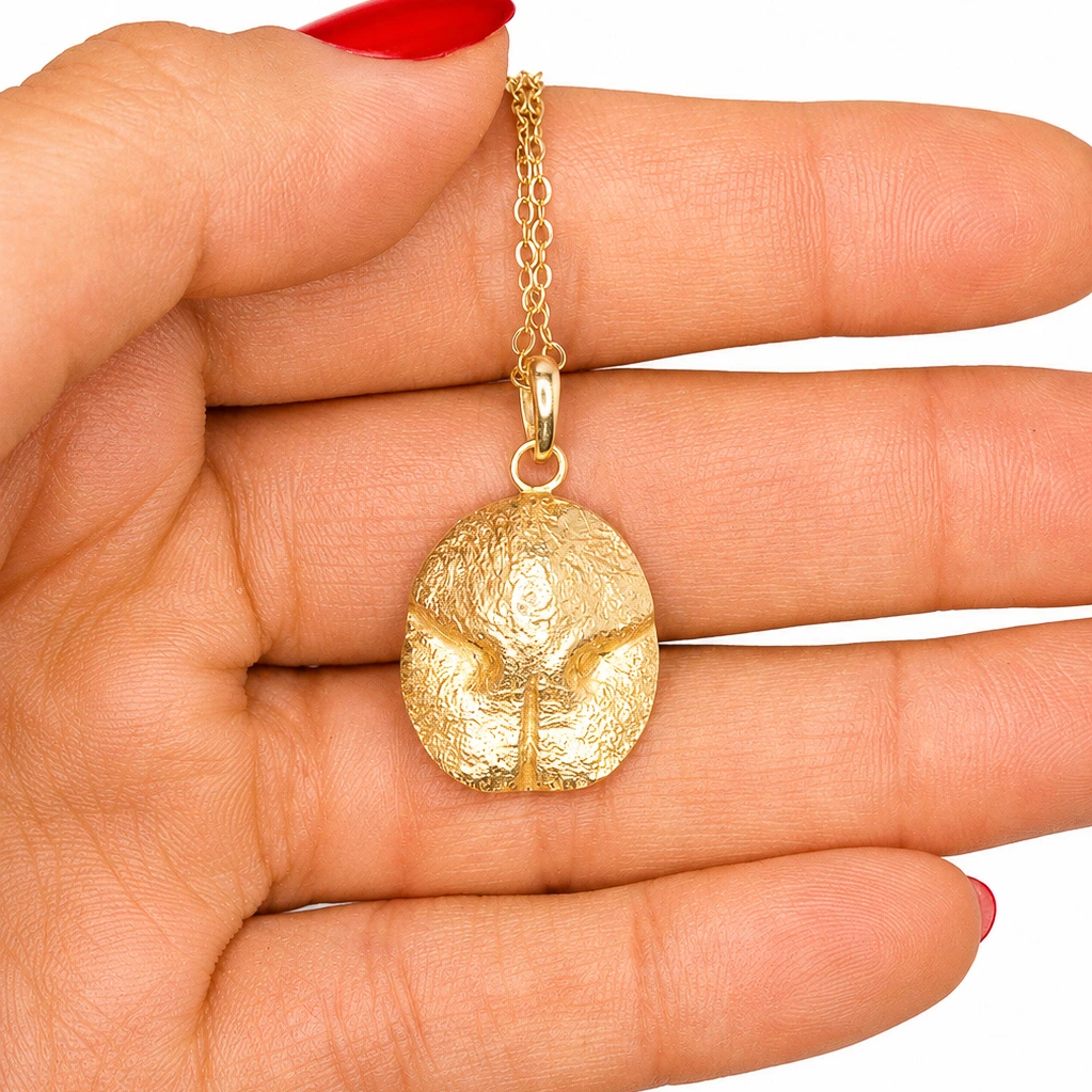 Pingente Focinho orgânico ouro - imagem 2